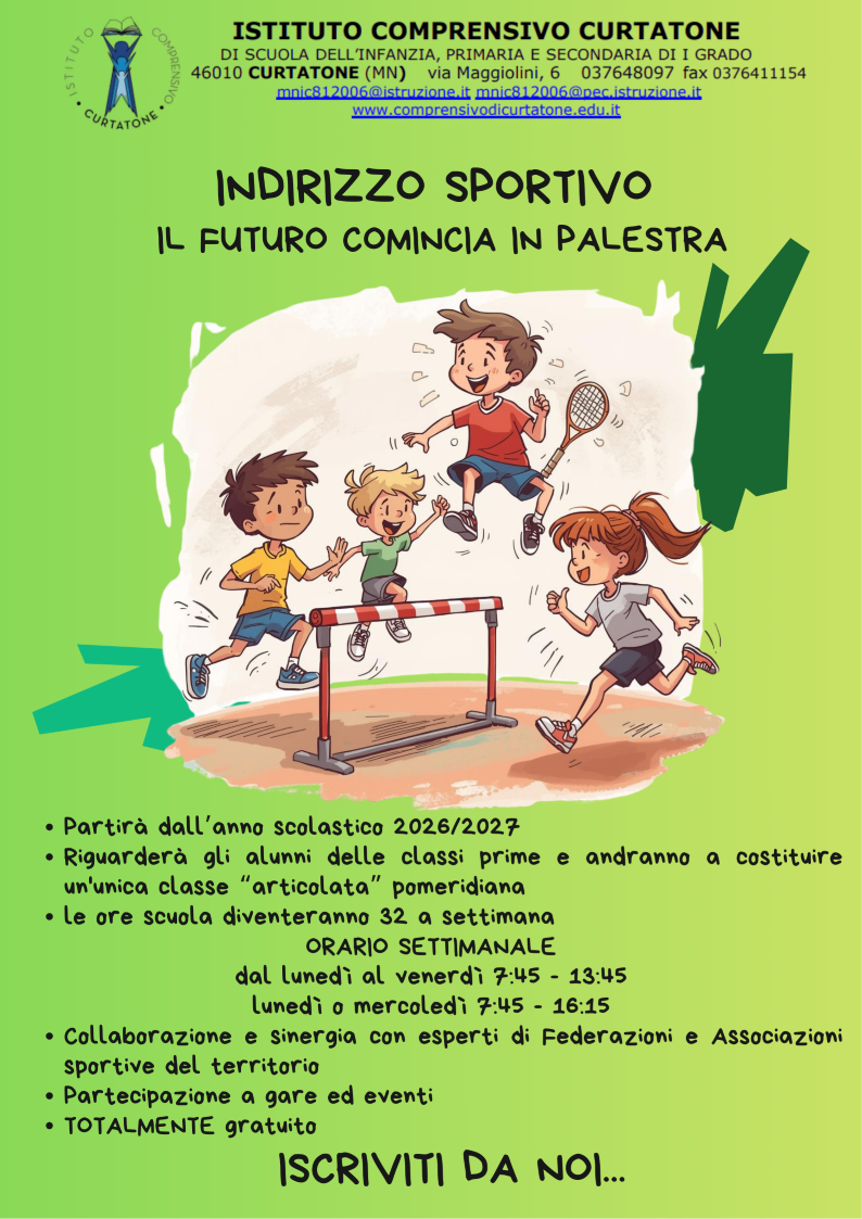 Indirizzo Sportivo – Iscrizioni Scuola Secondaria di I grado di Buscoldo 26-27 Immagine